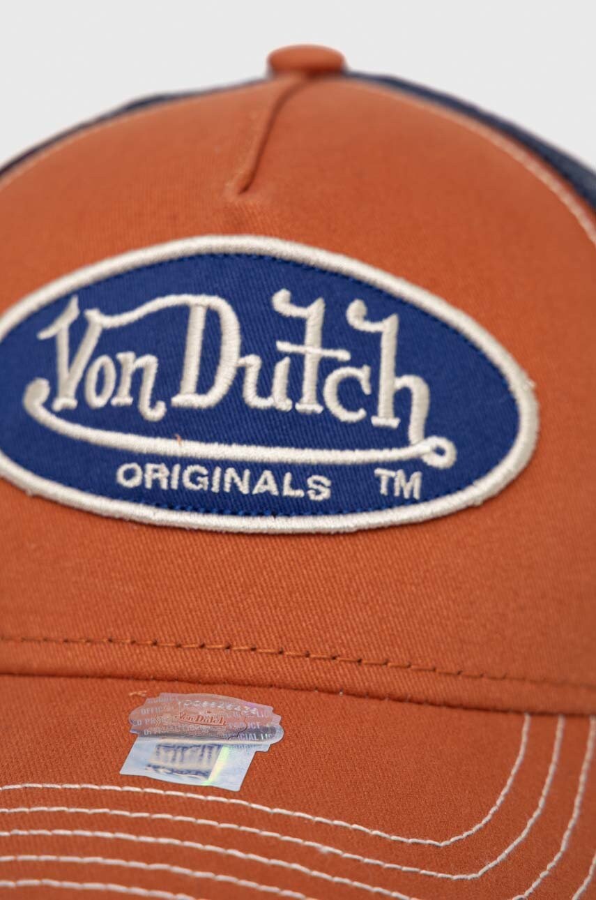 

Кепка Von Dutch цвет оранжевый с аппликацией