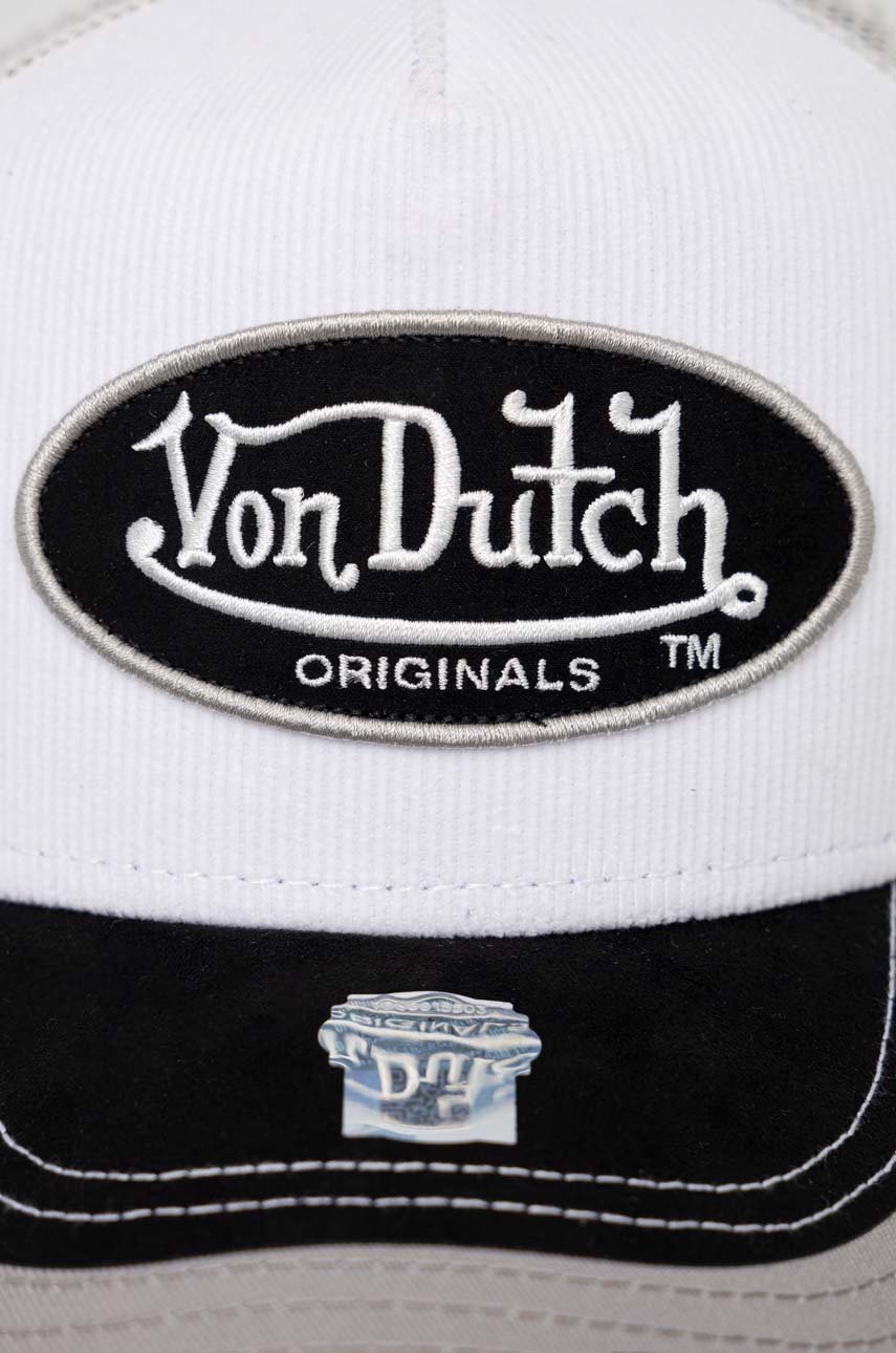 

Кепка Von Dutch колір сірий з аплікацією