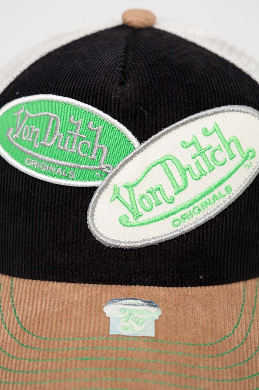 

Кепка Von Dutch цвет коричневый с аппликацией