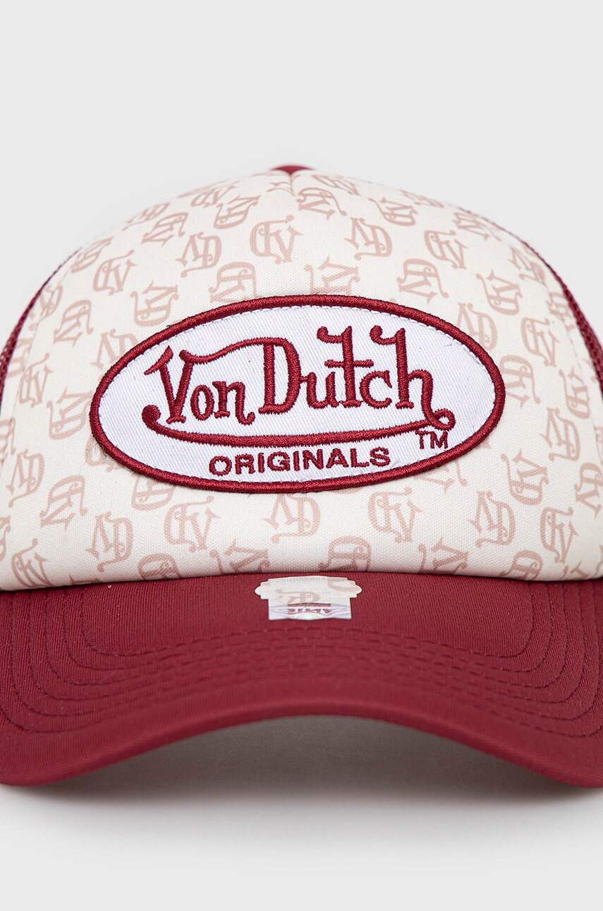 

Кепка Von Dutch колір червоний візерунок