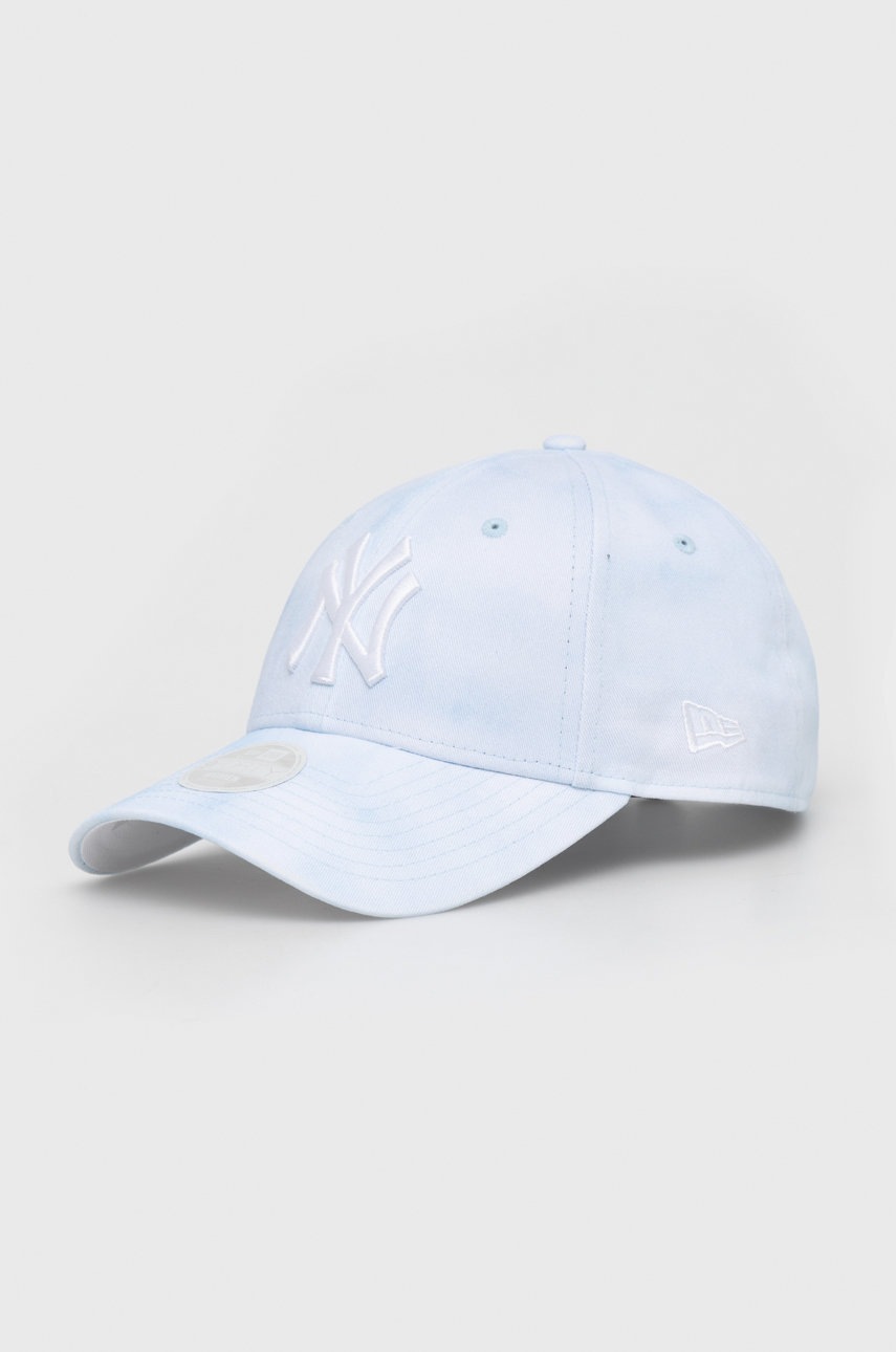 

Памучна шапка с козирка New Era с апликация, Син