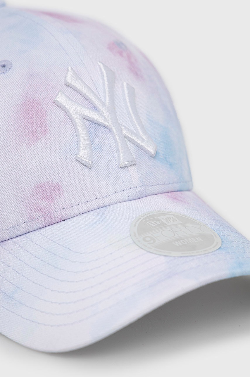 

Хлопковая кепка New Era цвет розовый с аппликацией