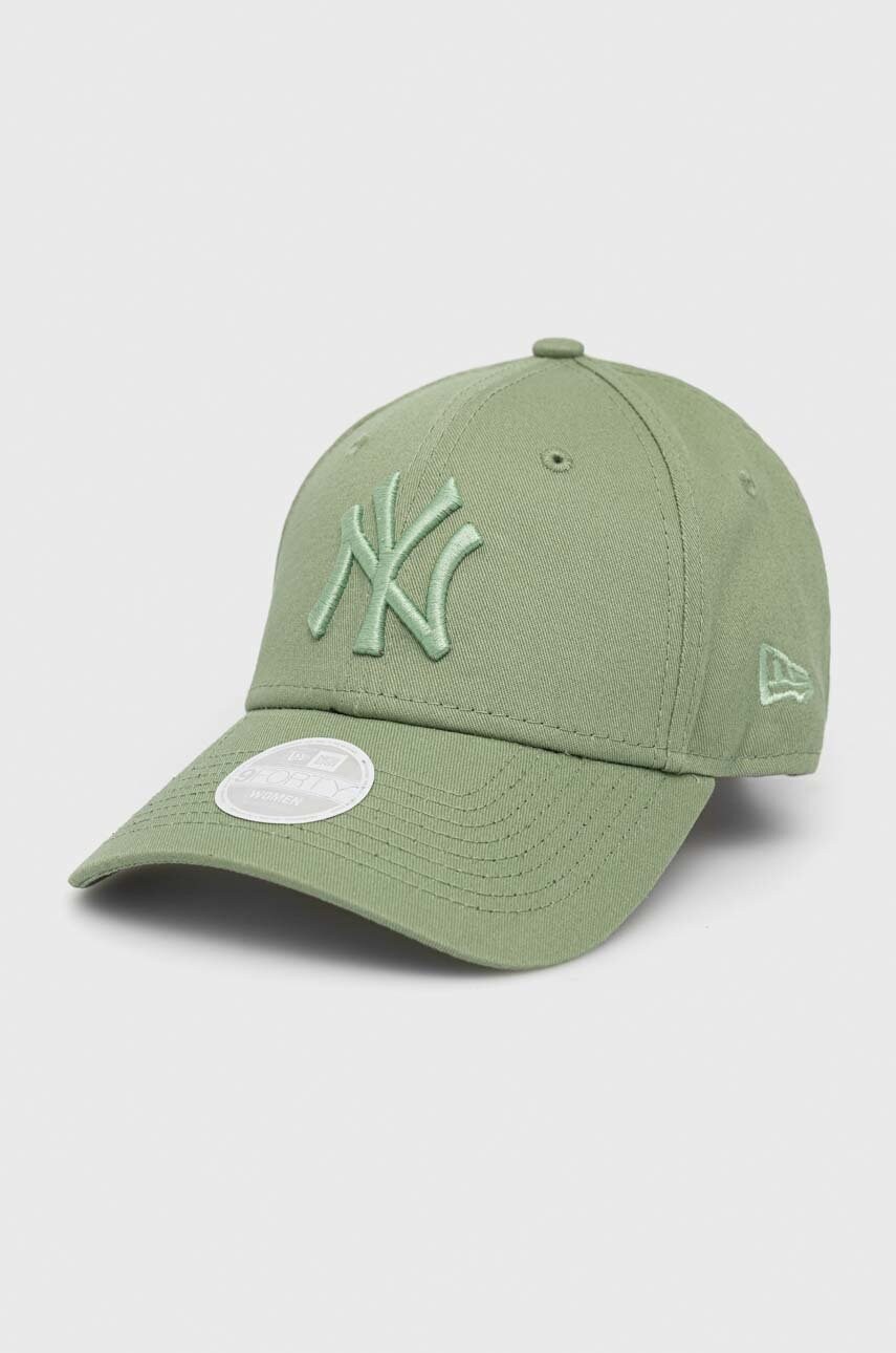 New era șapcă de baseball din bumbac culoarea verde, cu imprimeu