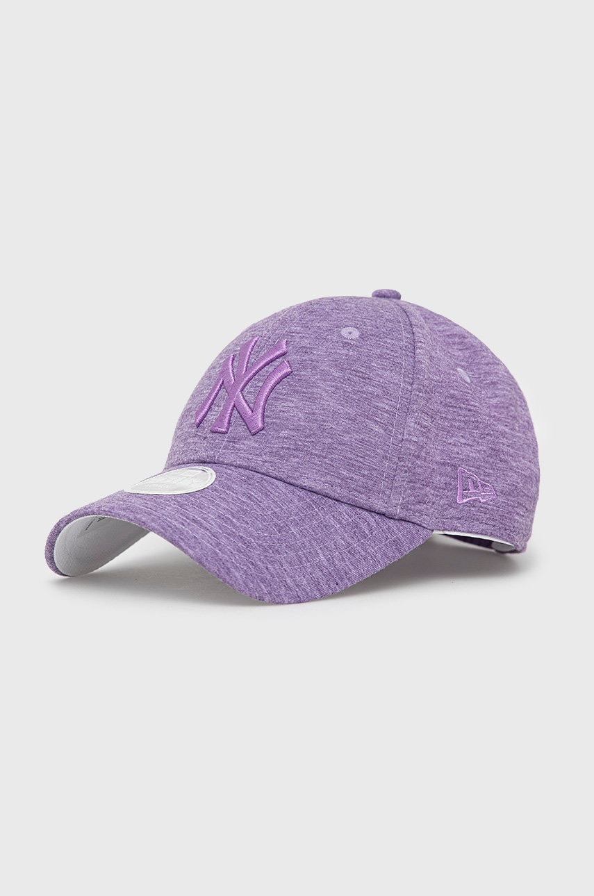 

Шапка с козирка New Era в лилаво с апликация, Виолетов