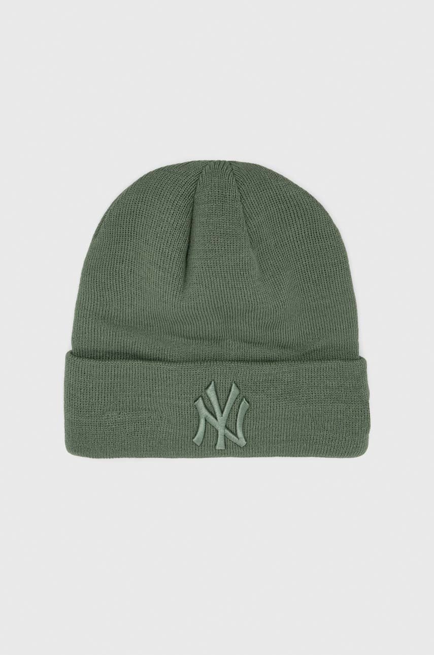 New Era caciula culoarea verde, din tricot gros