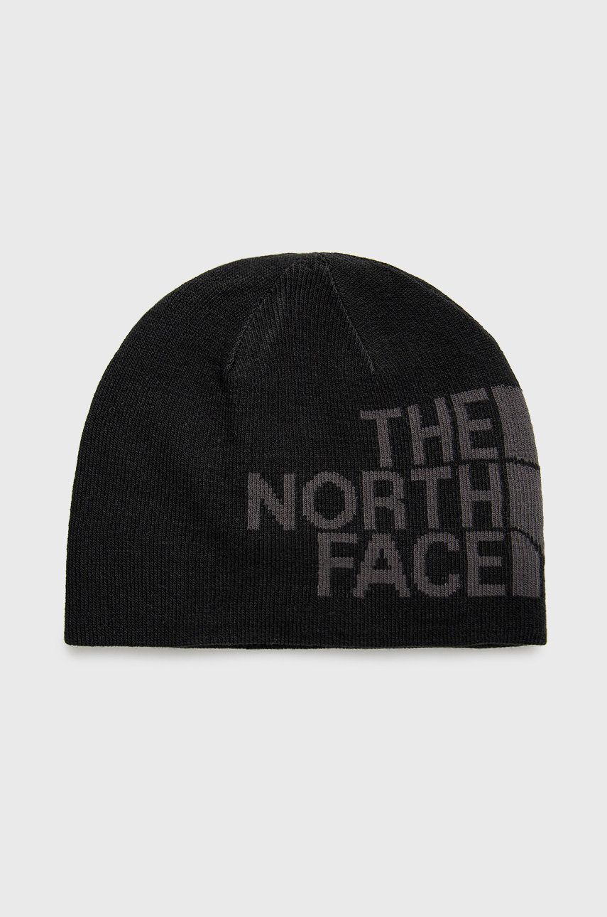 The North Face beanie cu două fețe culoarea negru, din tesatura neteda