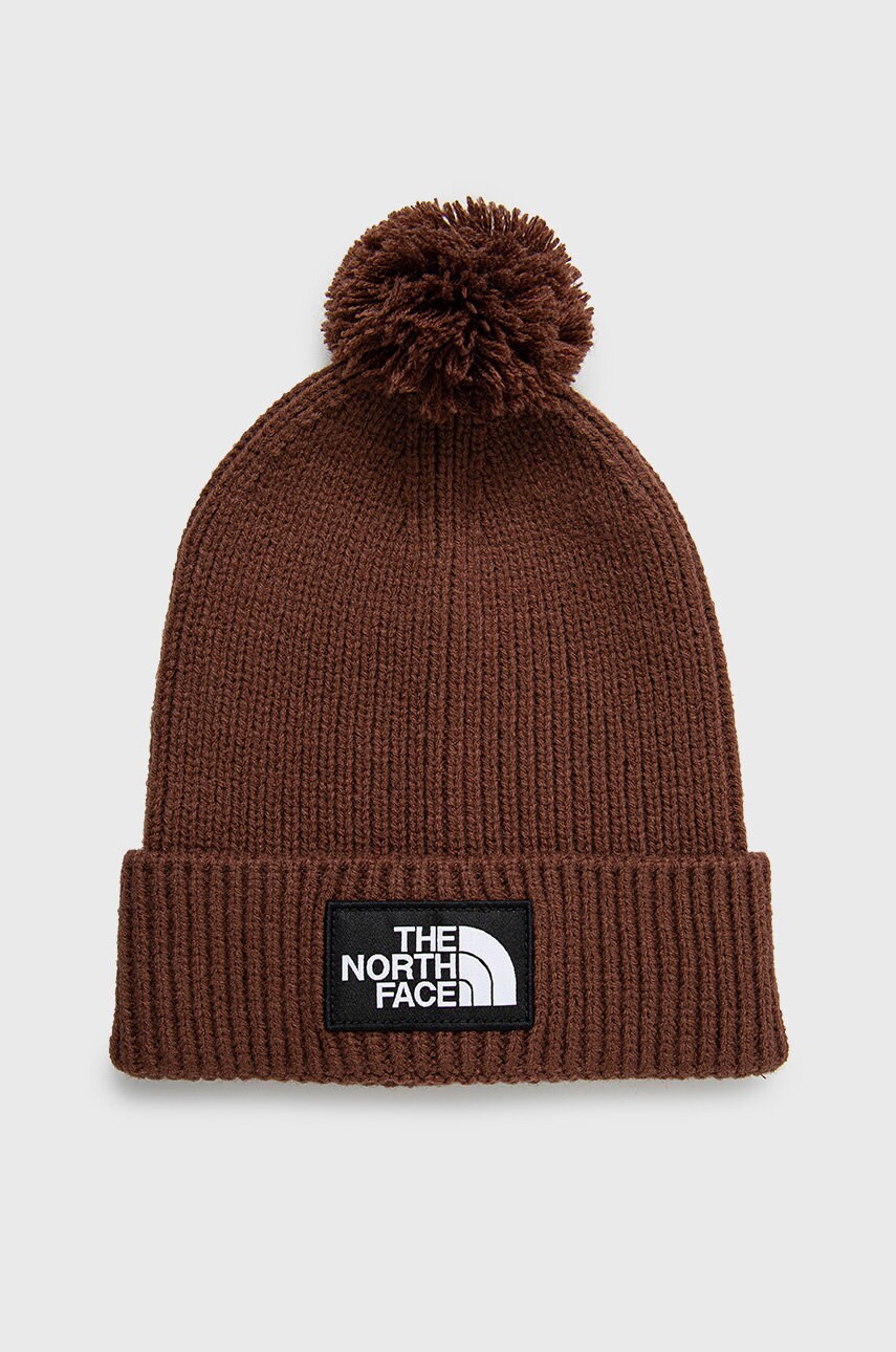 The north face caciula culoarea maro,