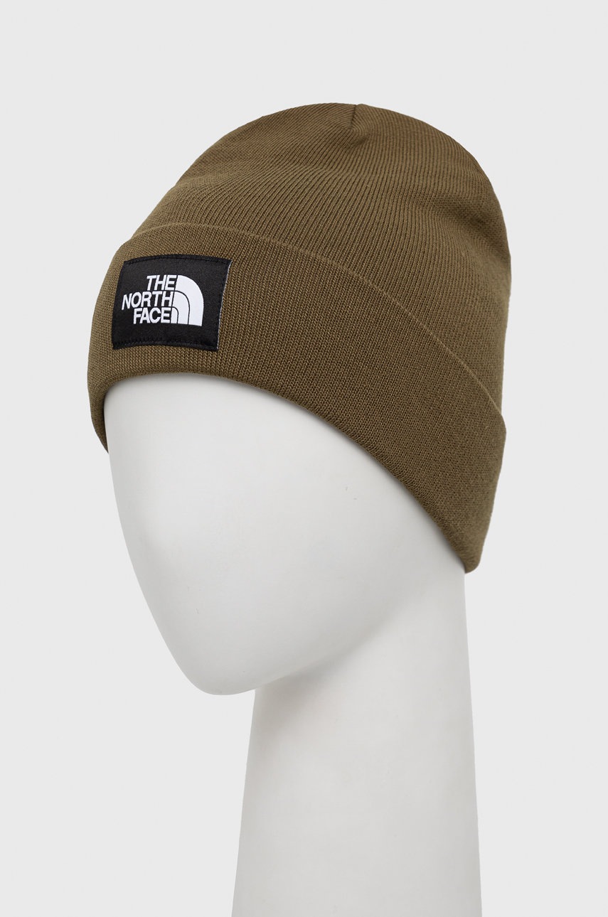 

Шапка The North Face колір зелений з тонкого трикотажу