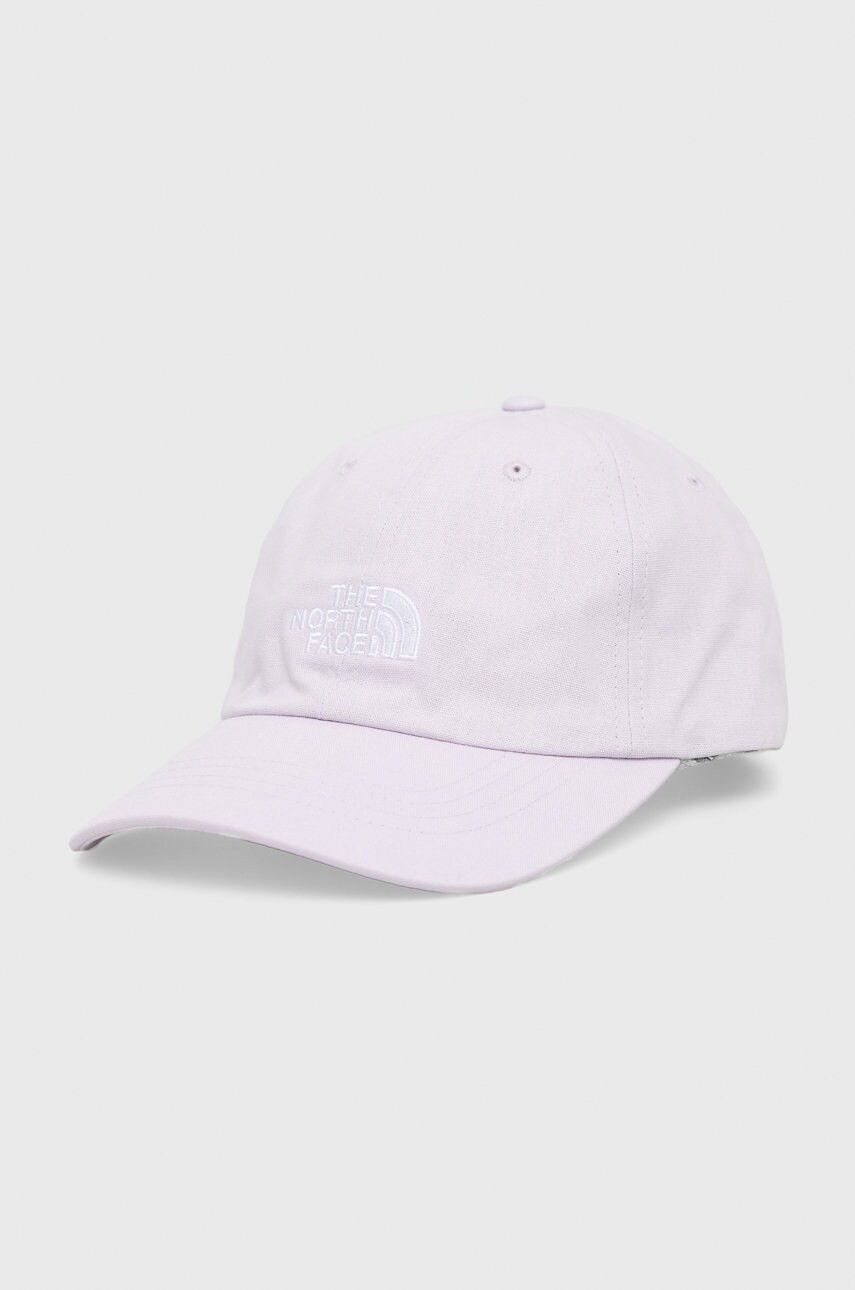 The north face șapcă de baseball din bumbac culoarea violet, cu imprimeu
