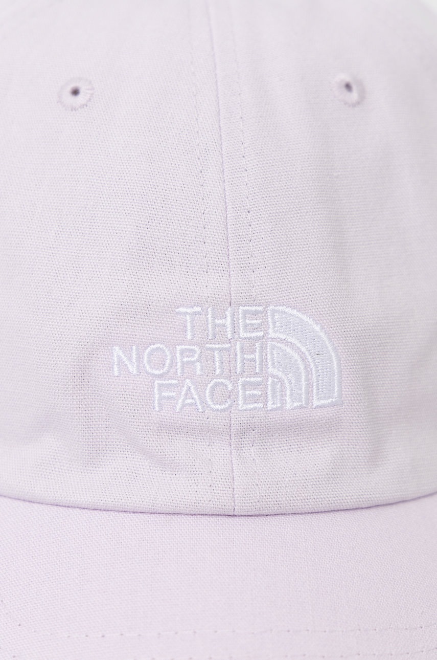

Бавовняна бейсболка The North Face колір фіолетовий з аплікацією