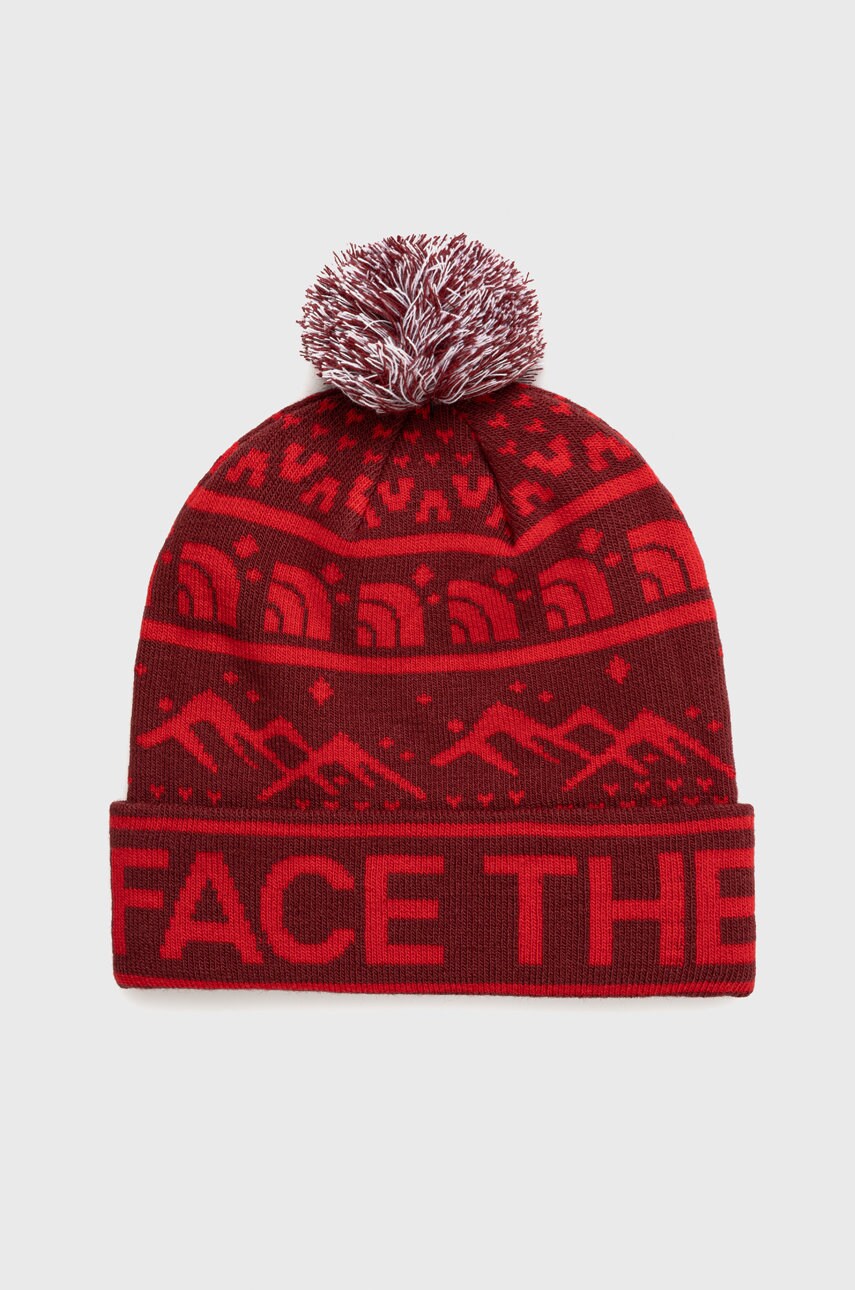 The north face caciula ski tuke culoarea rosu,