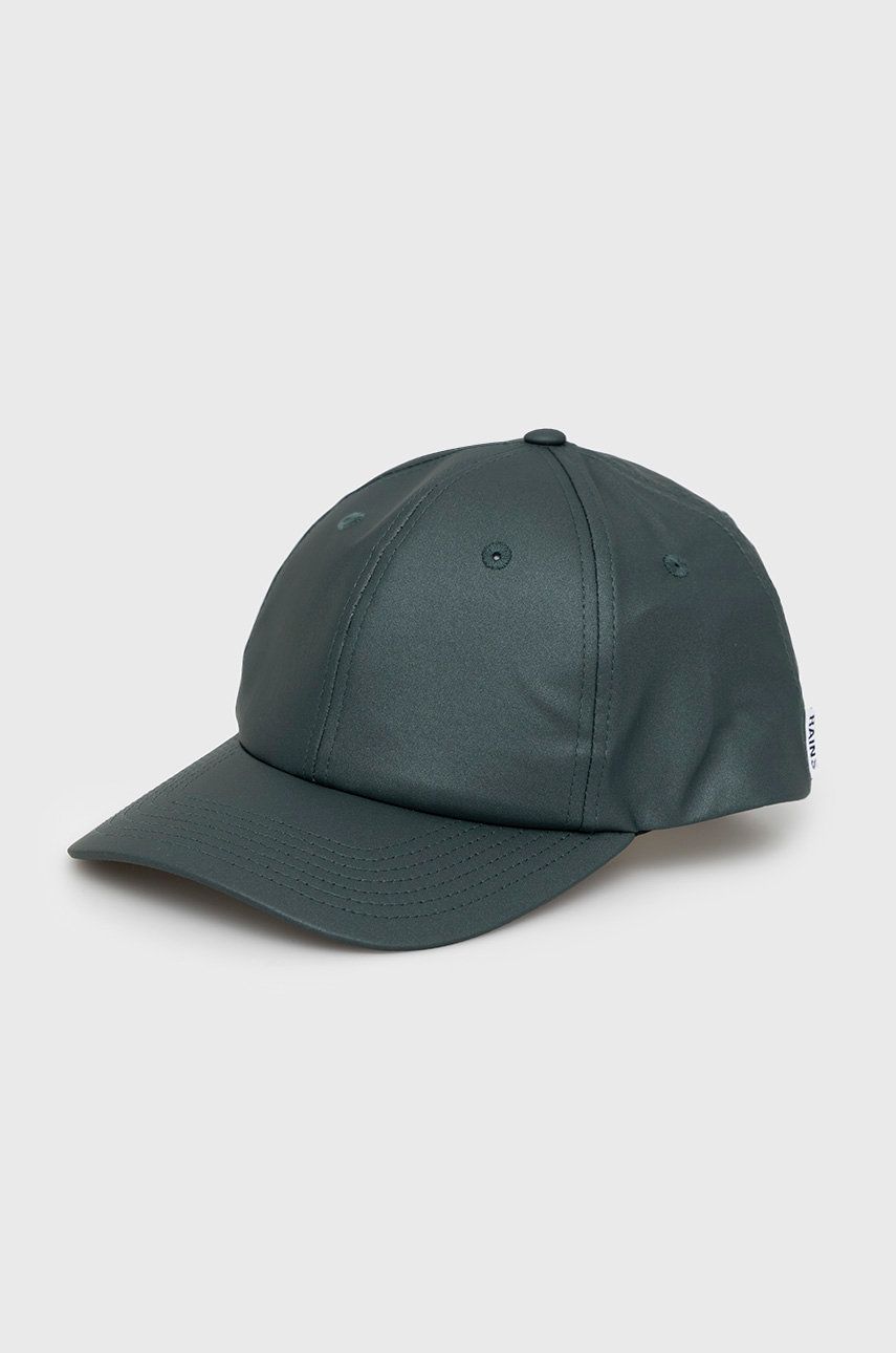 Rains șapcă 13600 Cap culoarea verde, uni 13600.6-60.Silver.