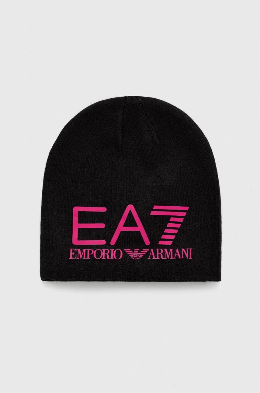 

Шапка EA7 Emporio Armani в черно, Черен