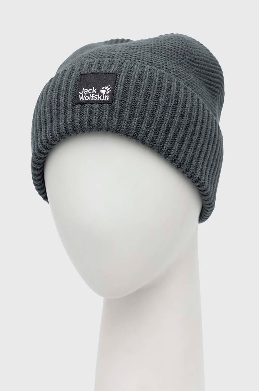 

Вовняна шапка Jack Wolfskin вовна