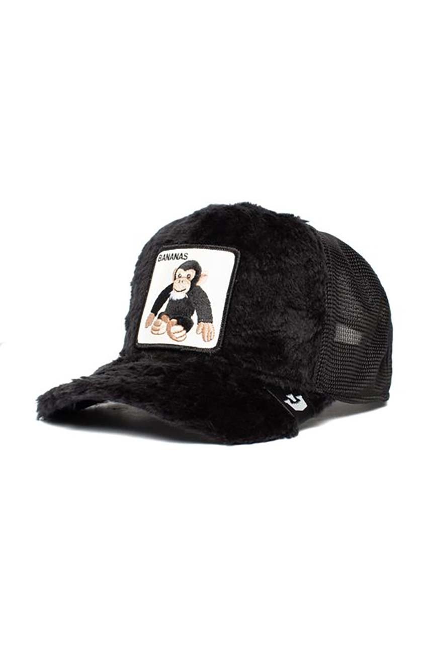 

Шапка с козирка Goorin Bros в черно с апликация, Черен