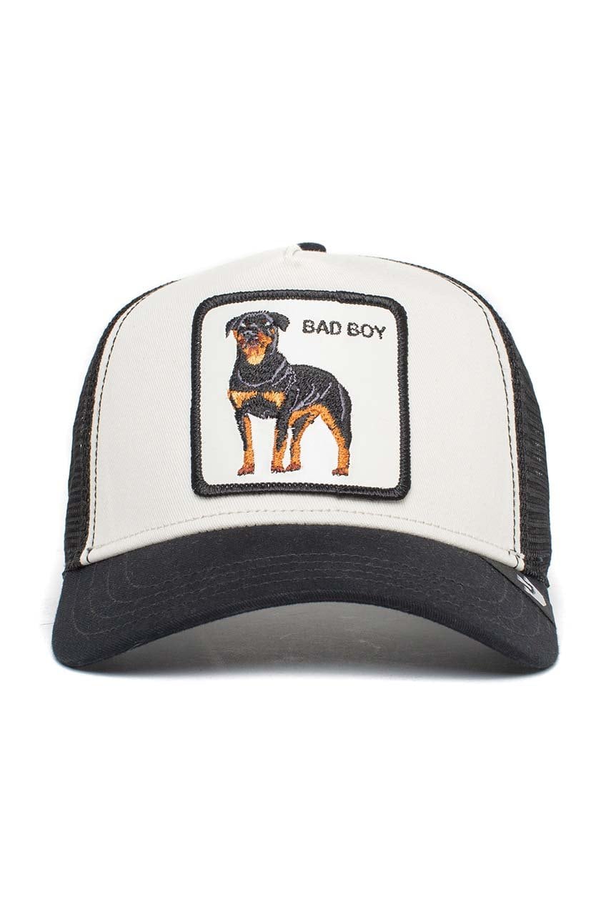 Goorin bros sapca culoarea alb, cu imprimeu
