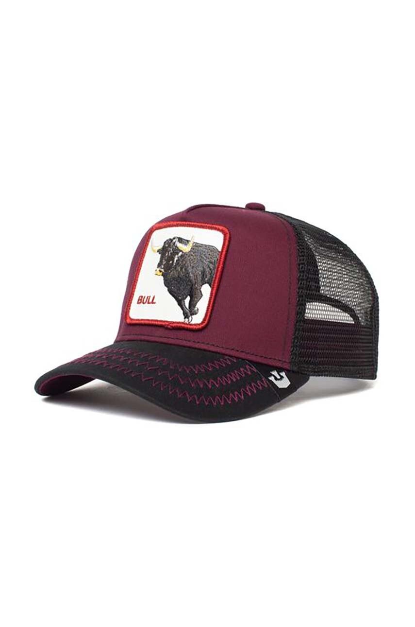 Goorin bros sapca culoarea bordo, cu imprimeu
