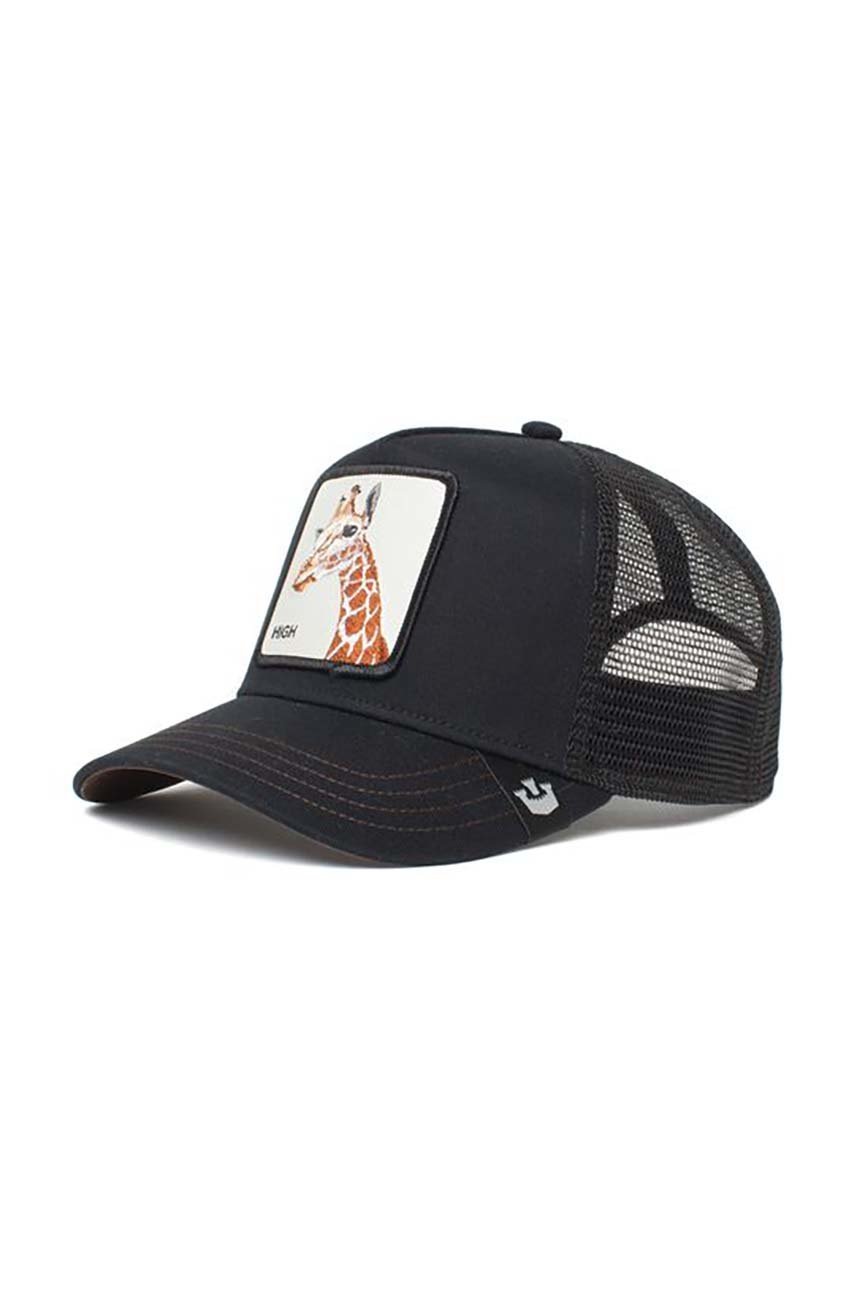 

Шапка с козирка Goorin Bros в черно с апликация, Черен