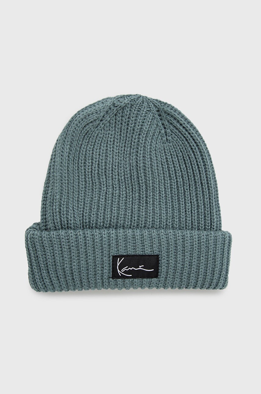 Karl kani caciula culoarea verde, din tricot gros