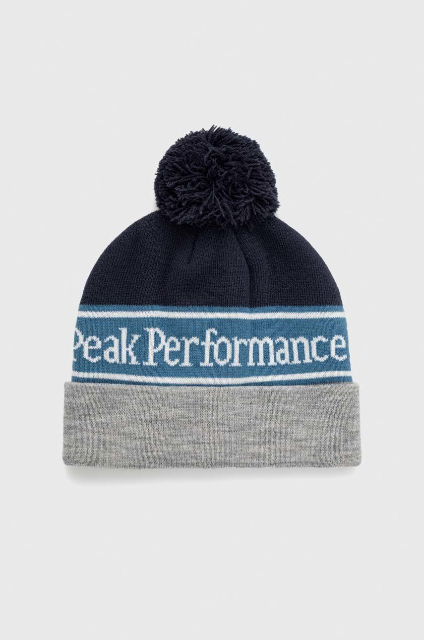 Peak Performance caciula culoarea gri, din tricot gros