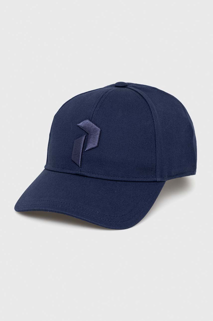 Peak Performance șapcă De Baseball Din Bumbac Culoarea Albastru Marin, Cu Imprimeu