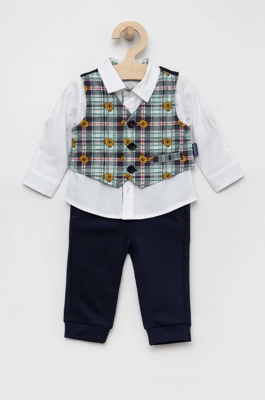 Комплект для немовлят Guess колір синій Комплект для немовлят Guess колір синій