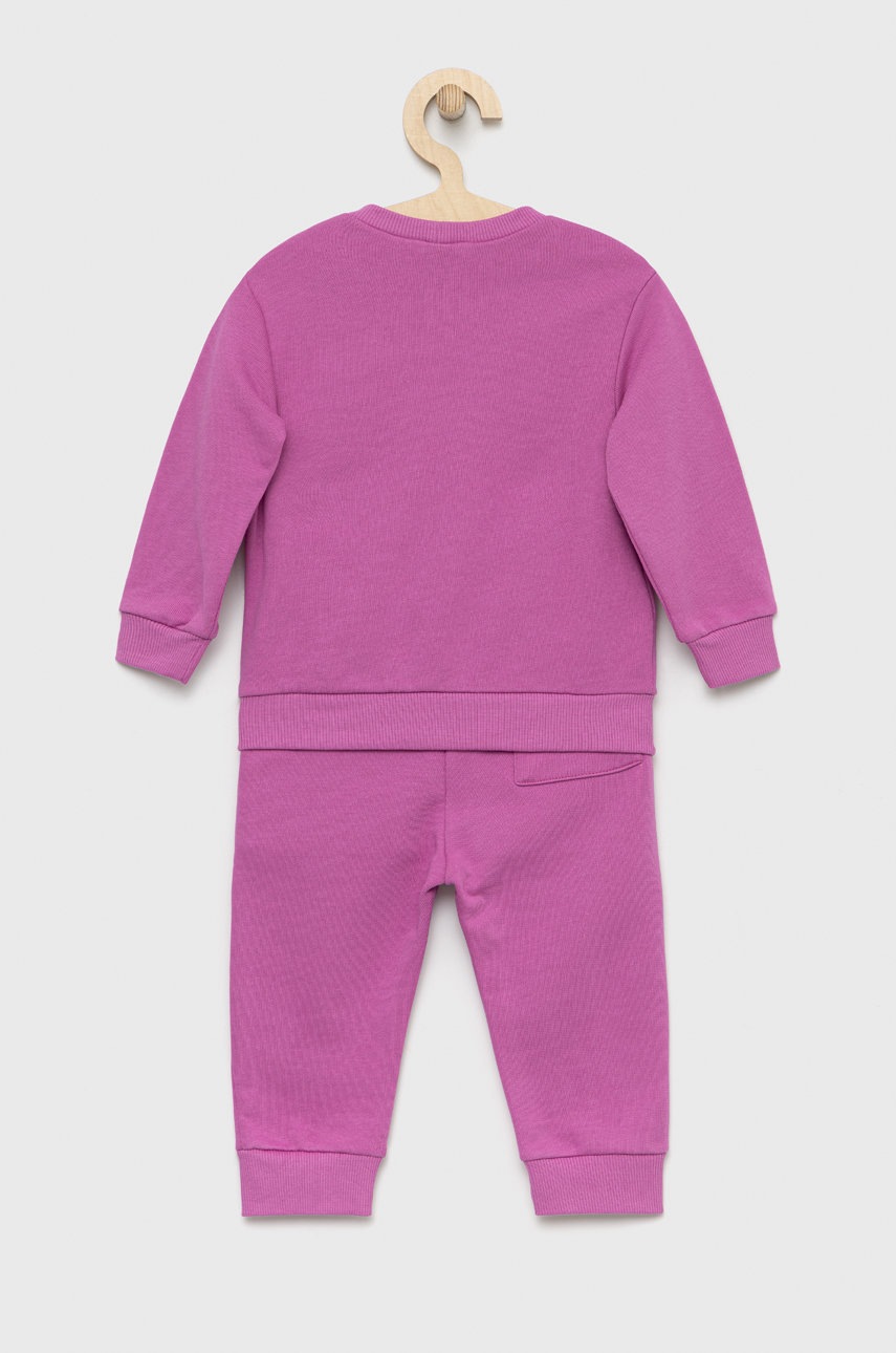 

Дитячий бавовняний спортивний костюм United Colors of Benetton колір рожевий