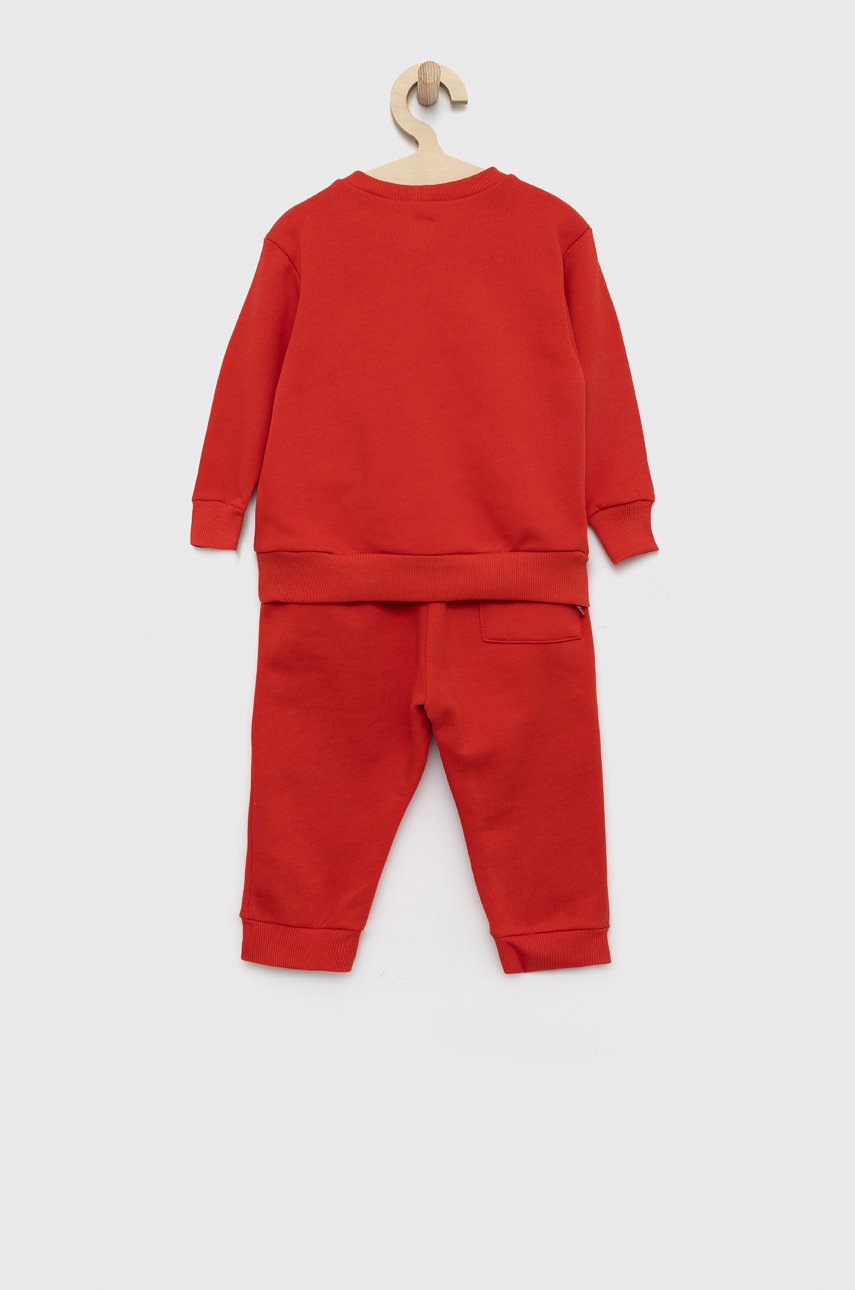 

Дитячий бавовняний спортивний костюм United Colors of Benetton колір червоний