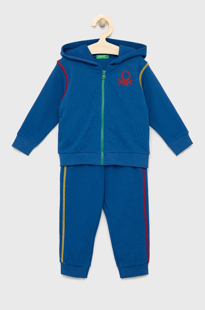 

Детски памучен анцуг United Colors of Benetton, Син