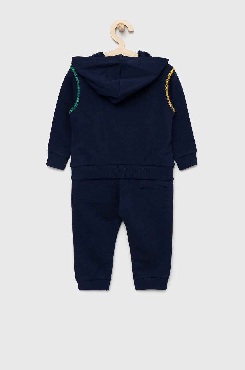 

Дитячий бавовняний спортивний костюм United Colors of Benetton колір синій