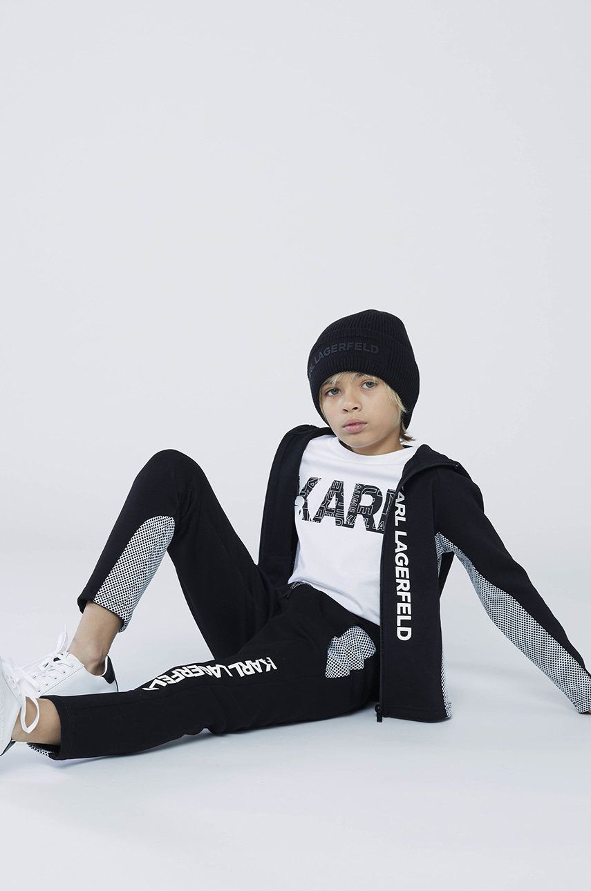 Karl Lagerfeld bluza copii culoarea negru answear.ro imagine promotii 2022