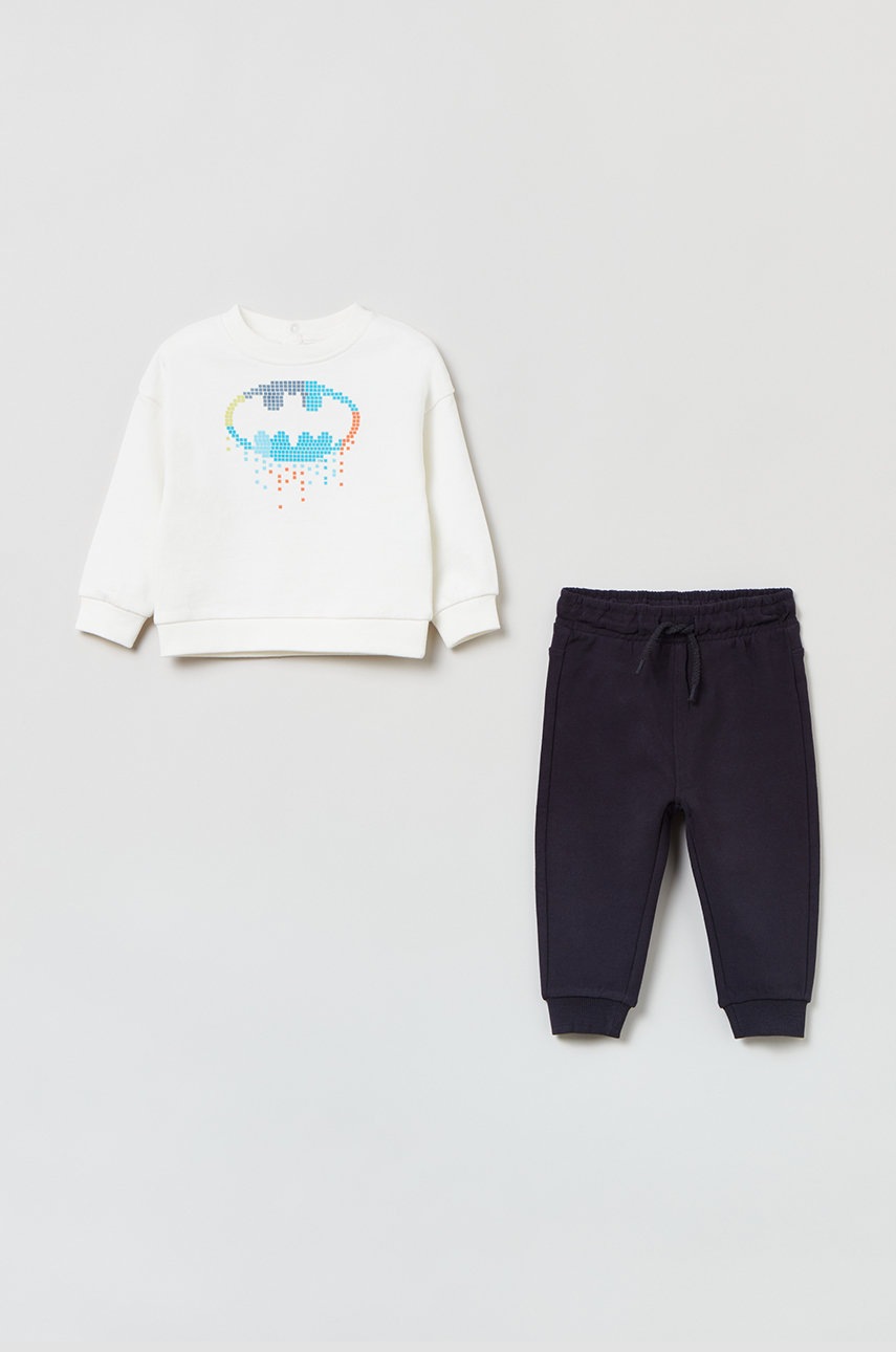 

Детски памучен анцуг OVS в бяло, Бял