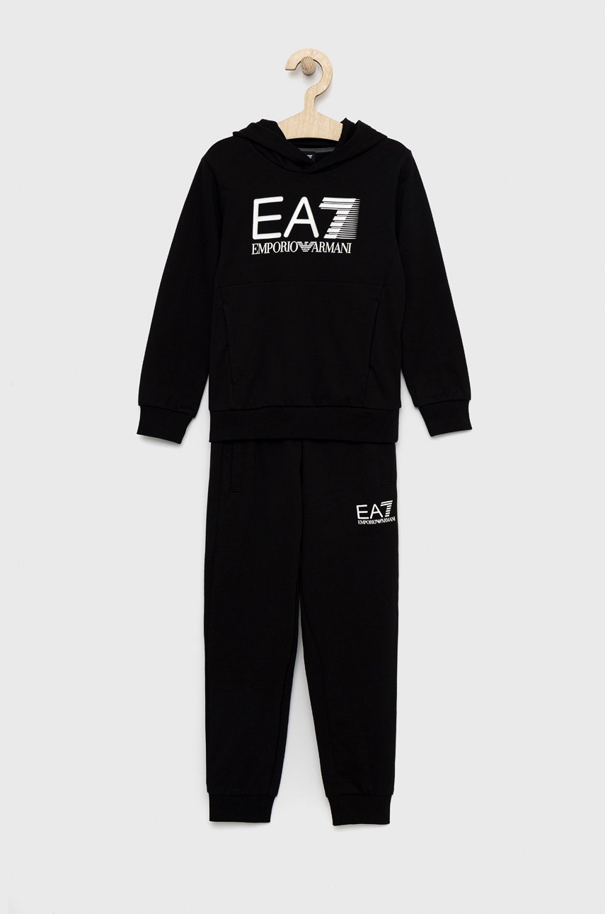 

Детски комплект EA7 Emporio Armani в черно, Черен