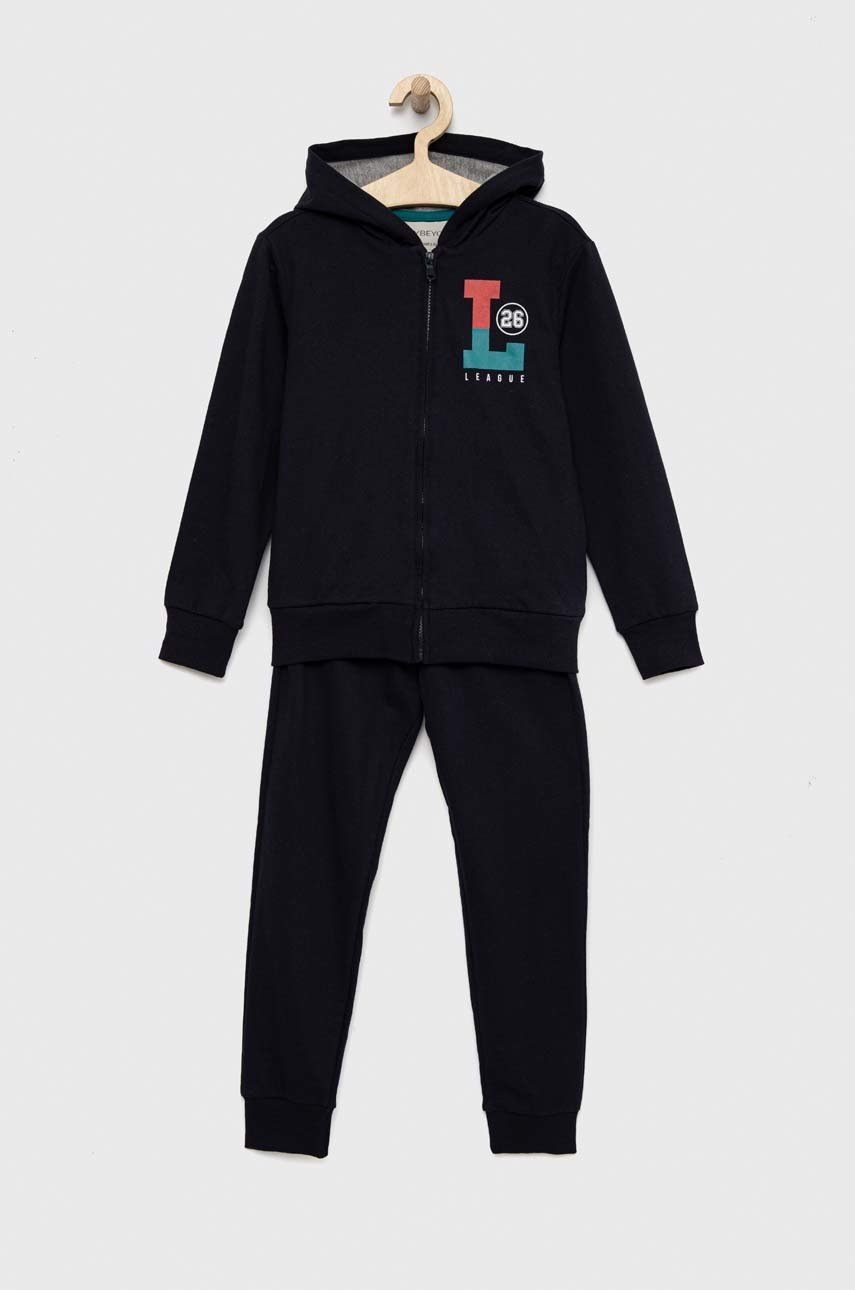 

Детски памучен анцуг Birba&Trybeyond в тъмносиньо, Тъмносин