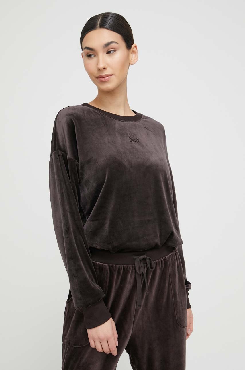 

Спортивний костюм лаунж Dkny жіночий колір коричневий
