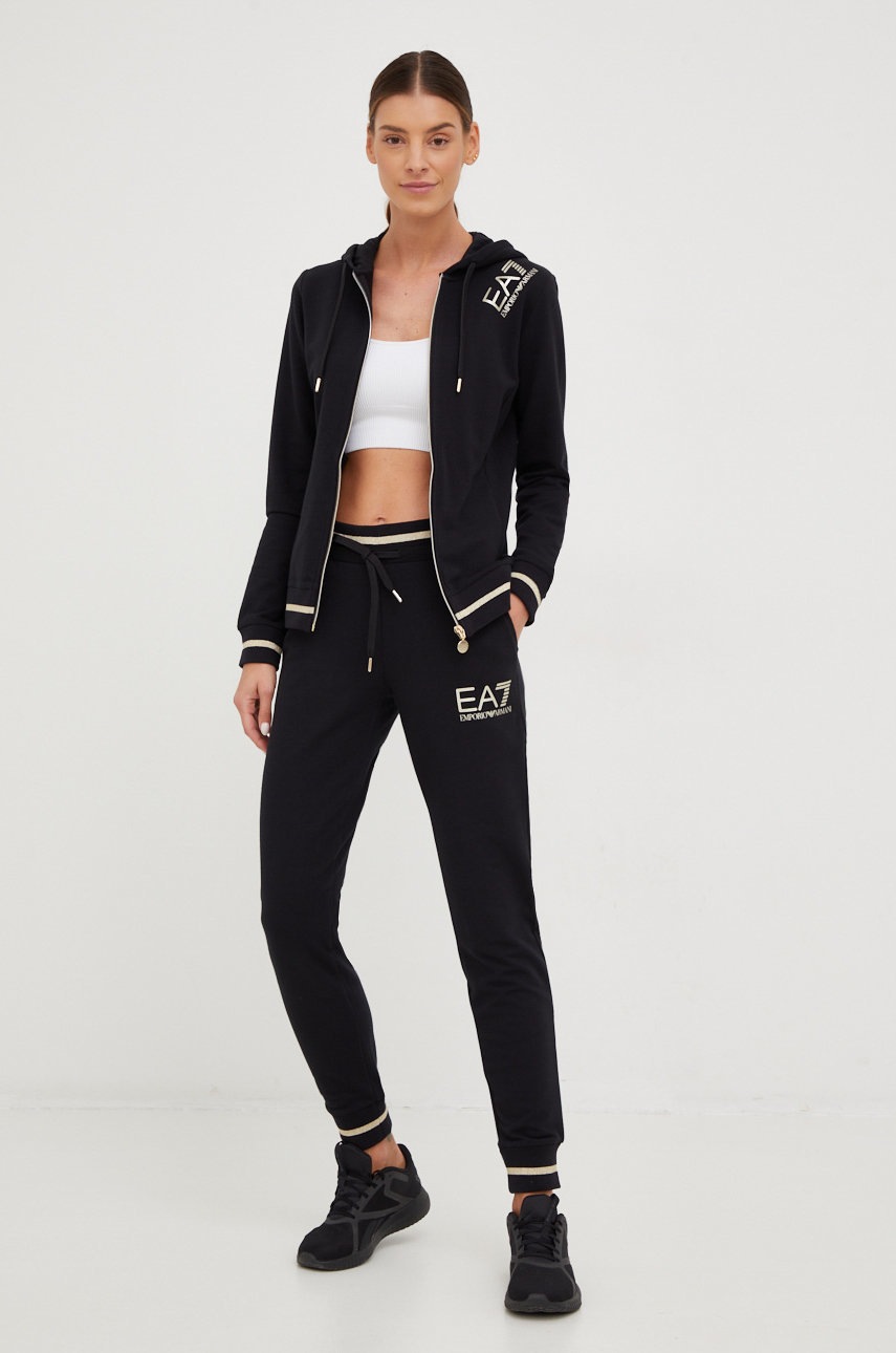 

Анцуг EA7 Emporio Armani дамски в черно, Черен