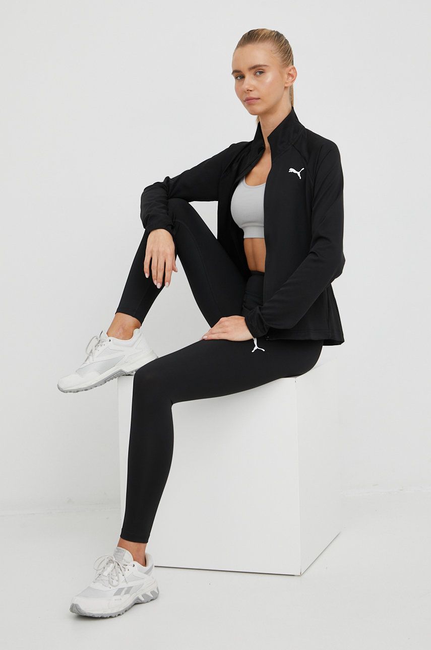 Puma hanorac și jambiere de antrenament Active femei, culoarea negru 849096