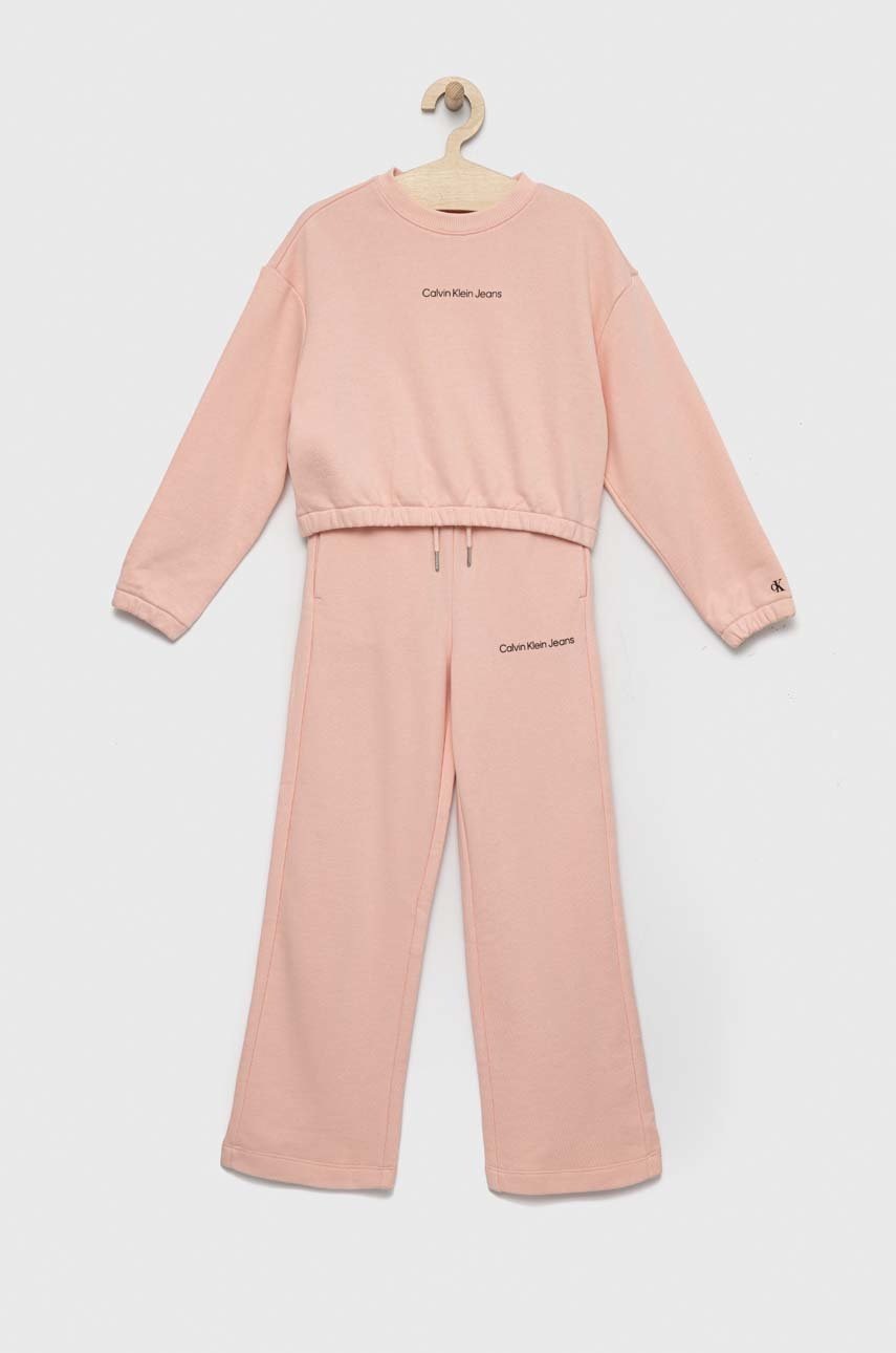 

Детски комплект Calvin Klein Jeans в розово, Розов