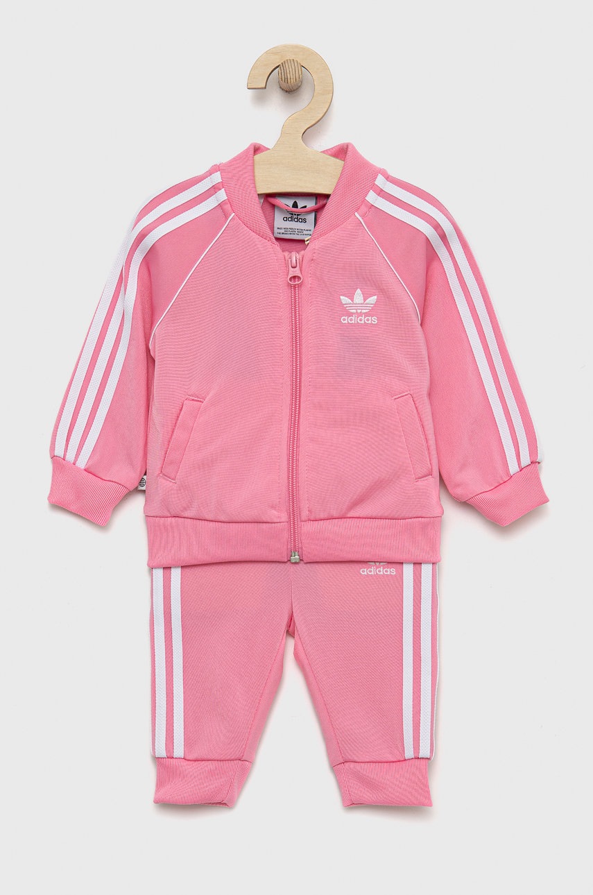 

Бебешки анцуг adidas Originals в розово, Розов