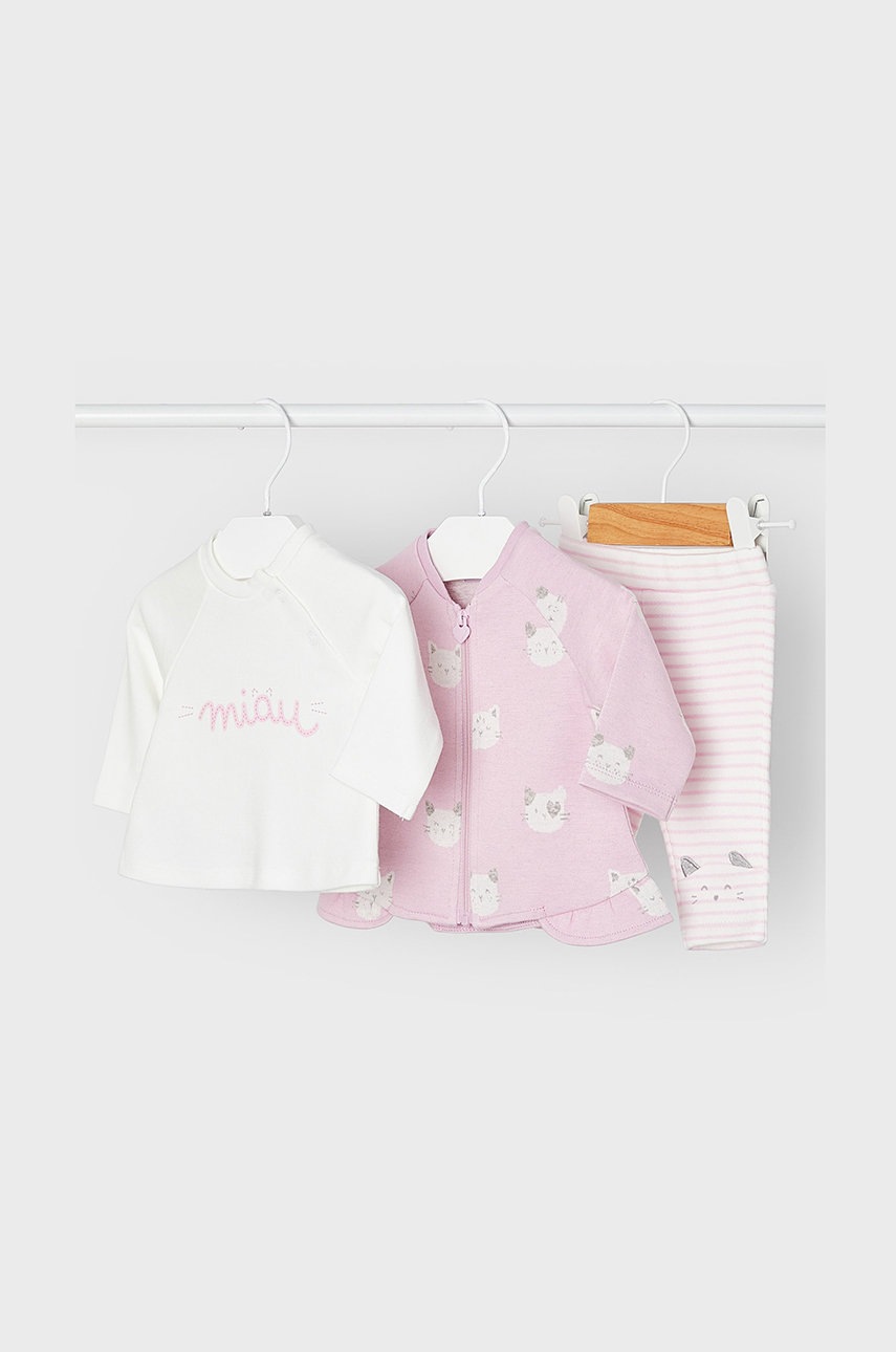 

Бебешки анцуг Mayoral Newborn в розово, Розов