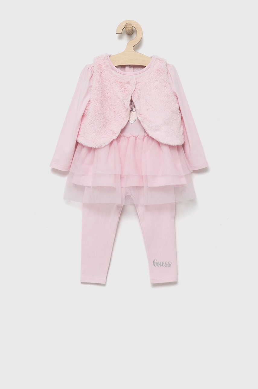 

Детски комплект Guess в розово, Розов