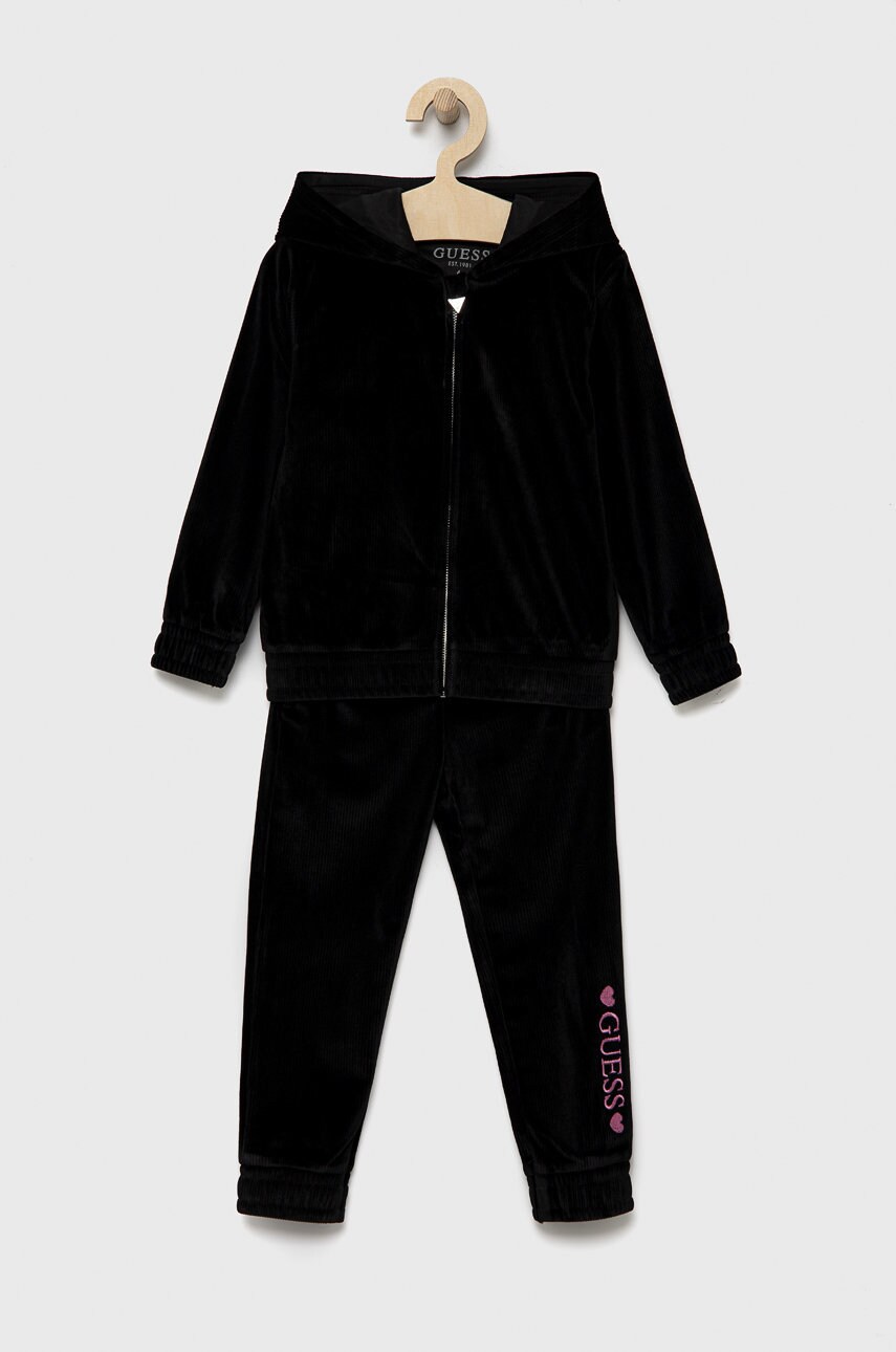 

Детски анцуг Guess в черно, Черен