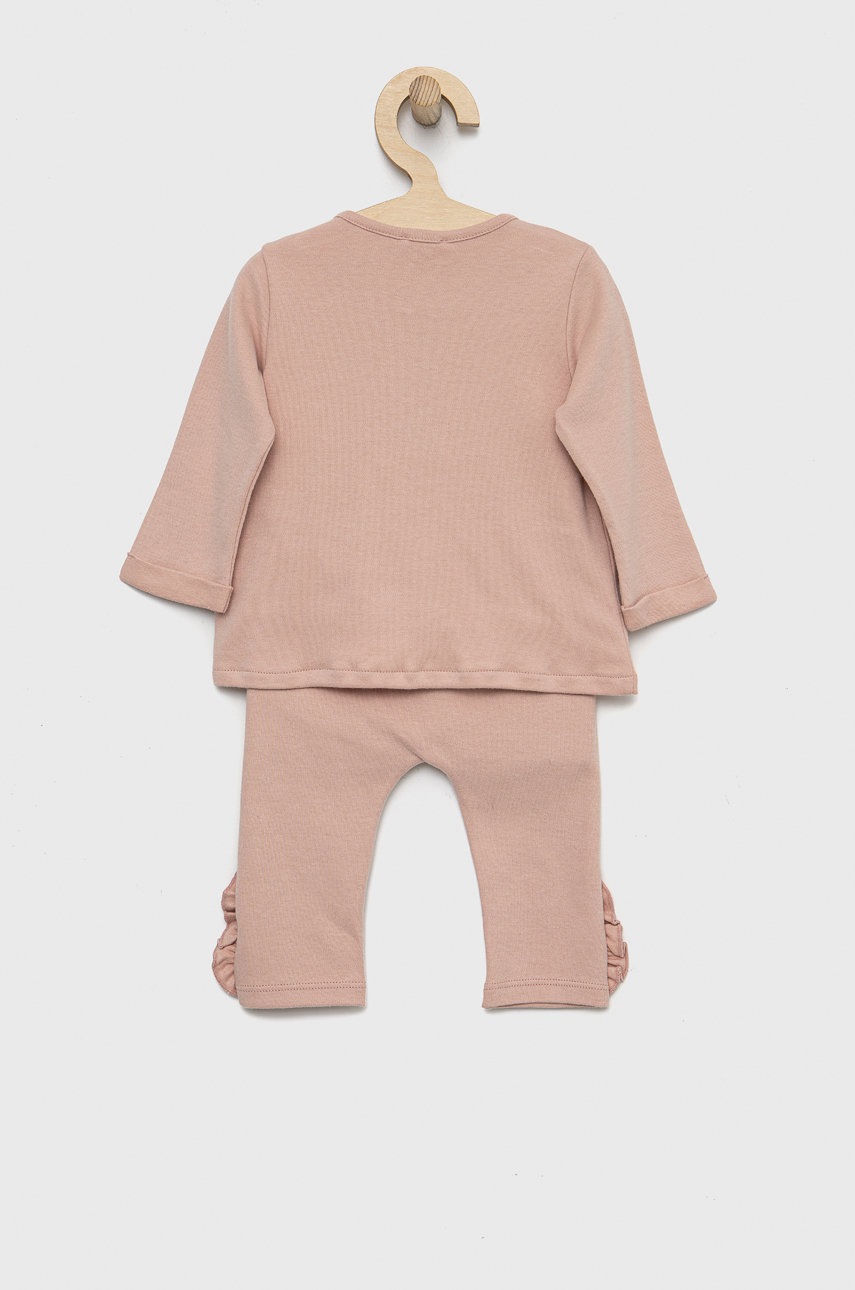

Дитячий бавовняний комплект United Colors of Benetton колір рожевий