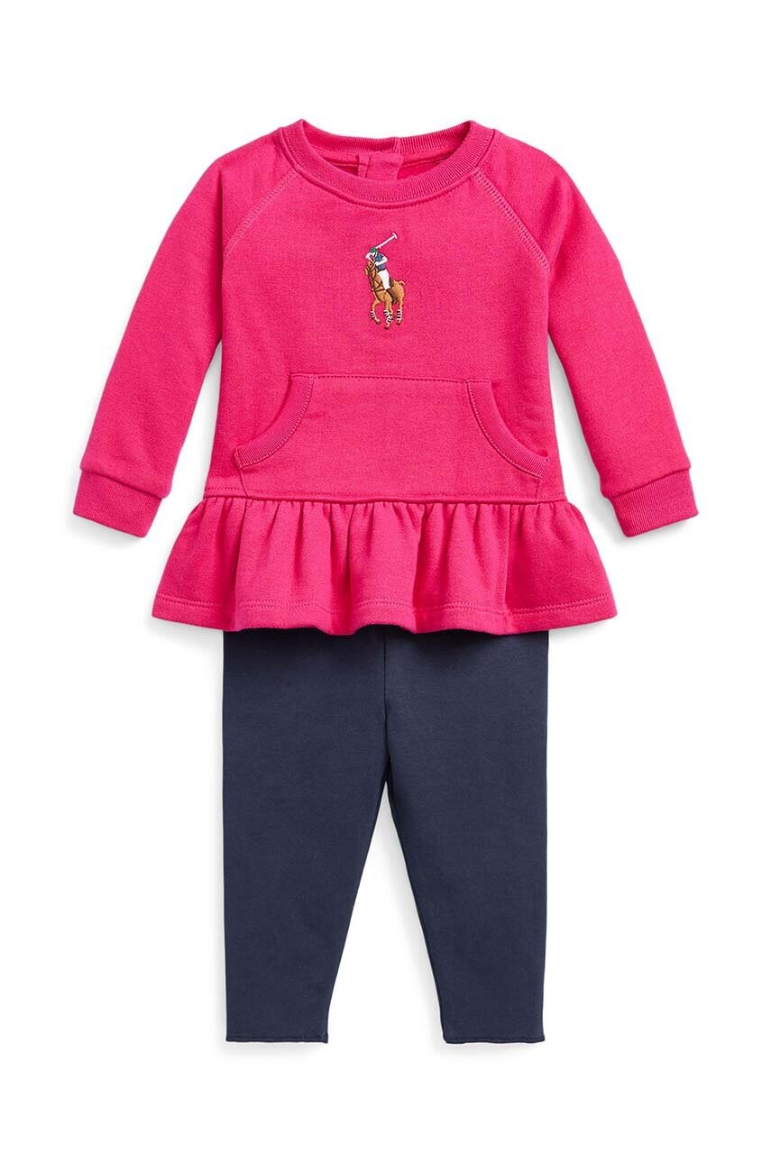 

Детски комплект Polo Ralph Lauren в розово, Розов