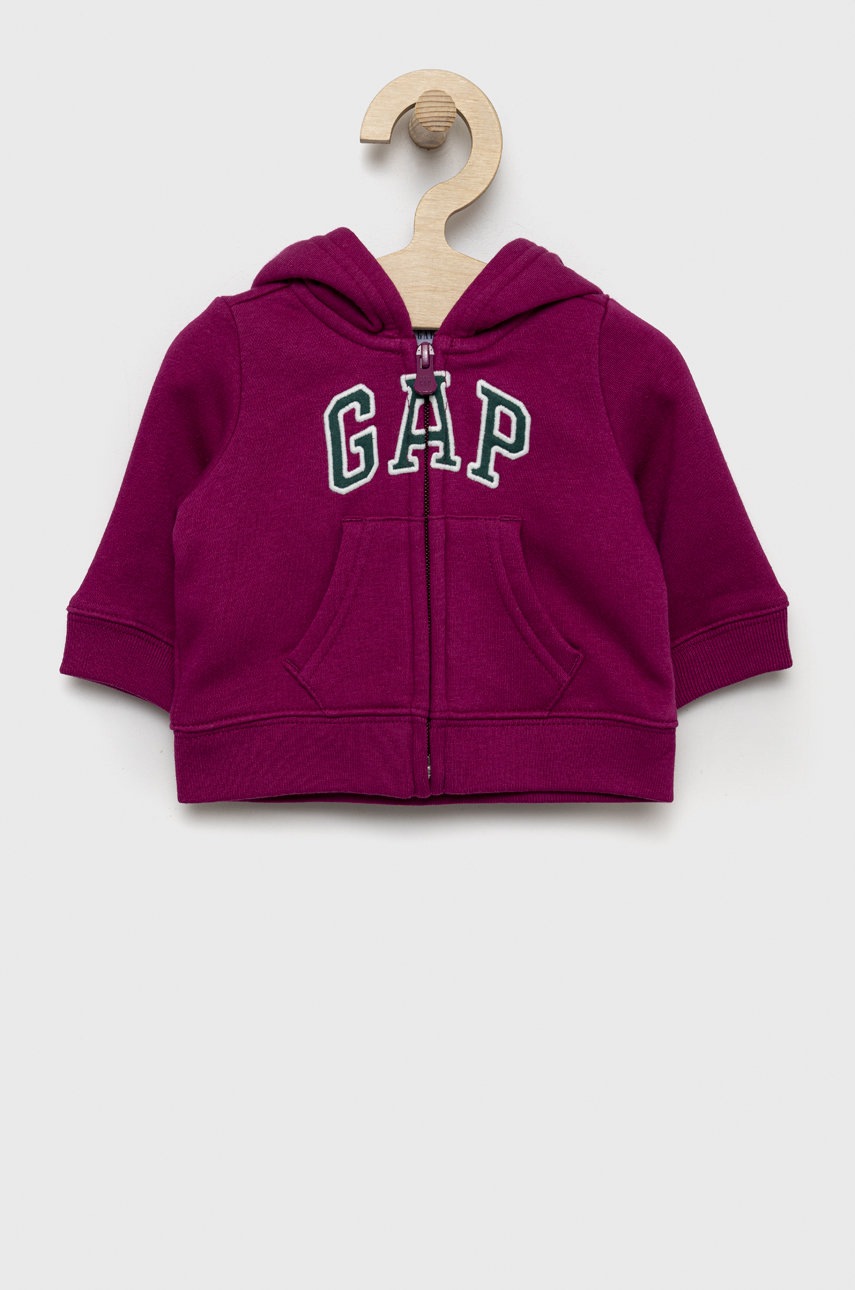 

Детски суичър GAP в лилаво с апликация, Виолетов