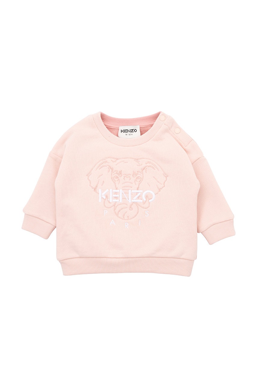 

Детски памучен анцуг Kenzo Kids в розово, Розов