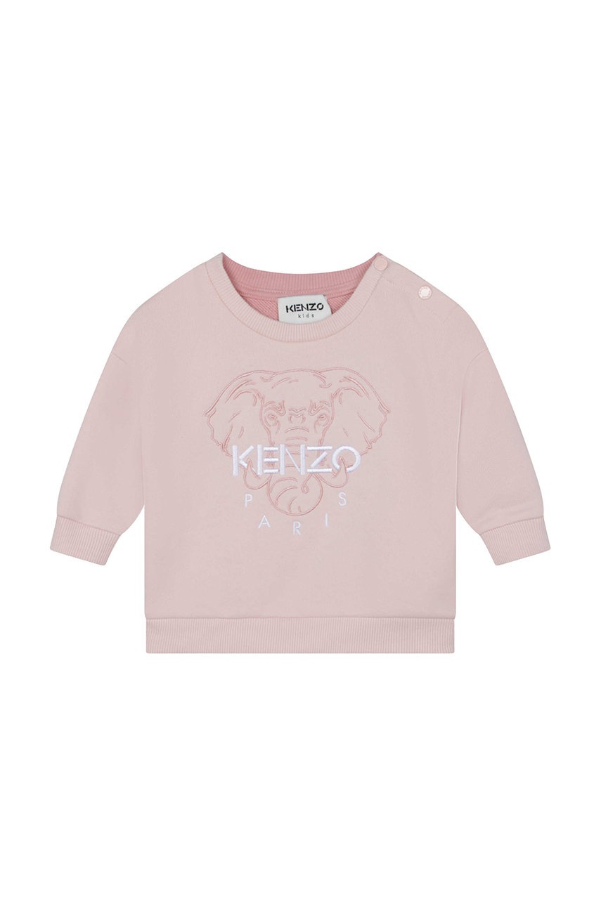 

Дитячий бавовняний спортивний костюм Kenzo Kids колір рожевий