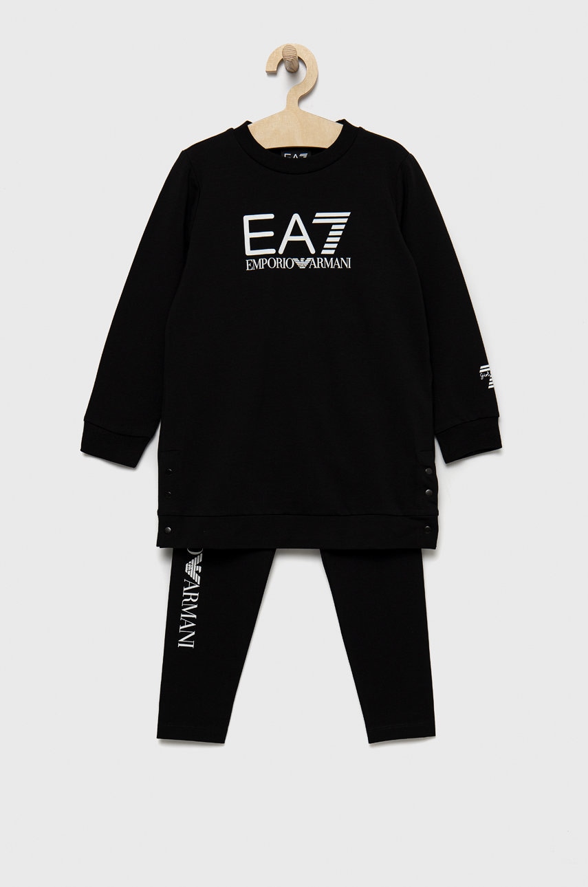 Ea7 emporio armani compleu copii culoarea negru