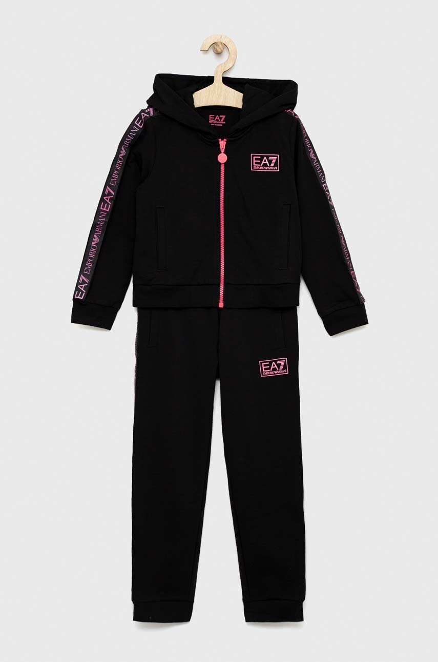 

Детски комплект EA7 Emporio Armani в черно, Черен