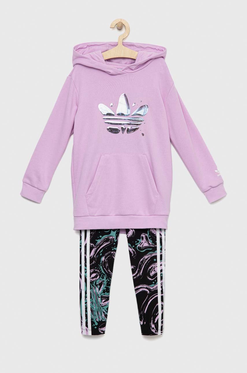 

Детски комплект adidas Originals в розово, Розов